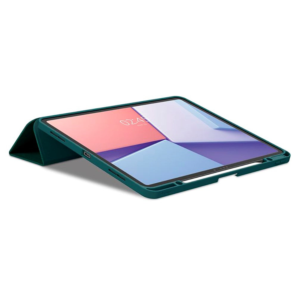 iPad Air 13" (2026 / 2025 / 2024) Spigen Urban Fit Stof Cover m. Pen Holder - Grøn