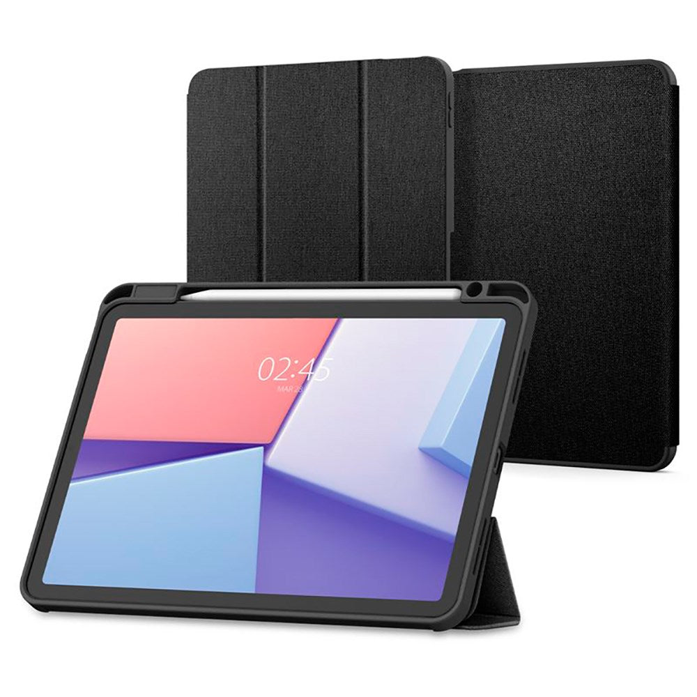 iPad Air 11" (2026 / 2025 / 2024) Spigen Urban Fit Stof Cover m. Pen Holder - Sort