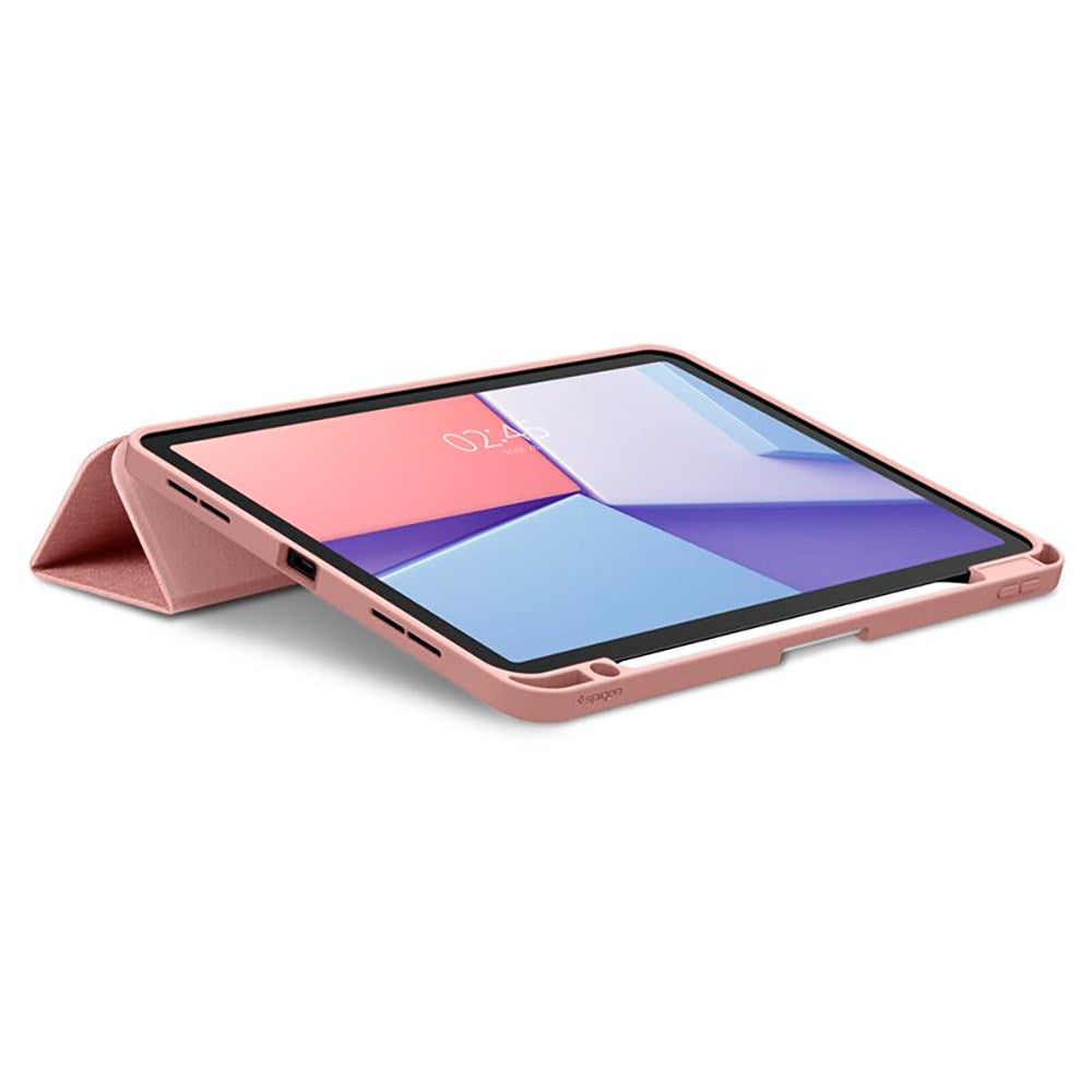 iPad Air 11" (2026 / 2025 / 2024) Spigen Urban Fit Stof Cover m. Pen Holder - Rose Gold