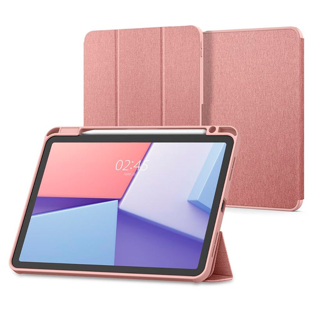 iPad Air 11" (2026 / 2025 / 2024) Spigen Urban Fit Stof Cover m. Pen Holder - Rose Gold