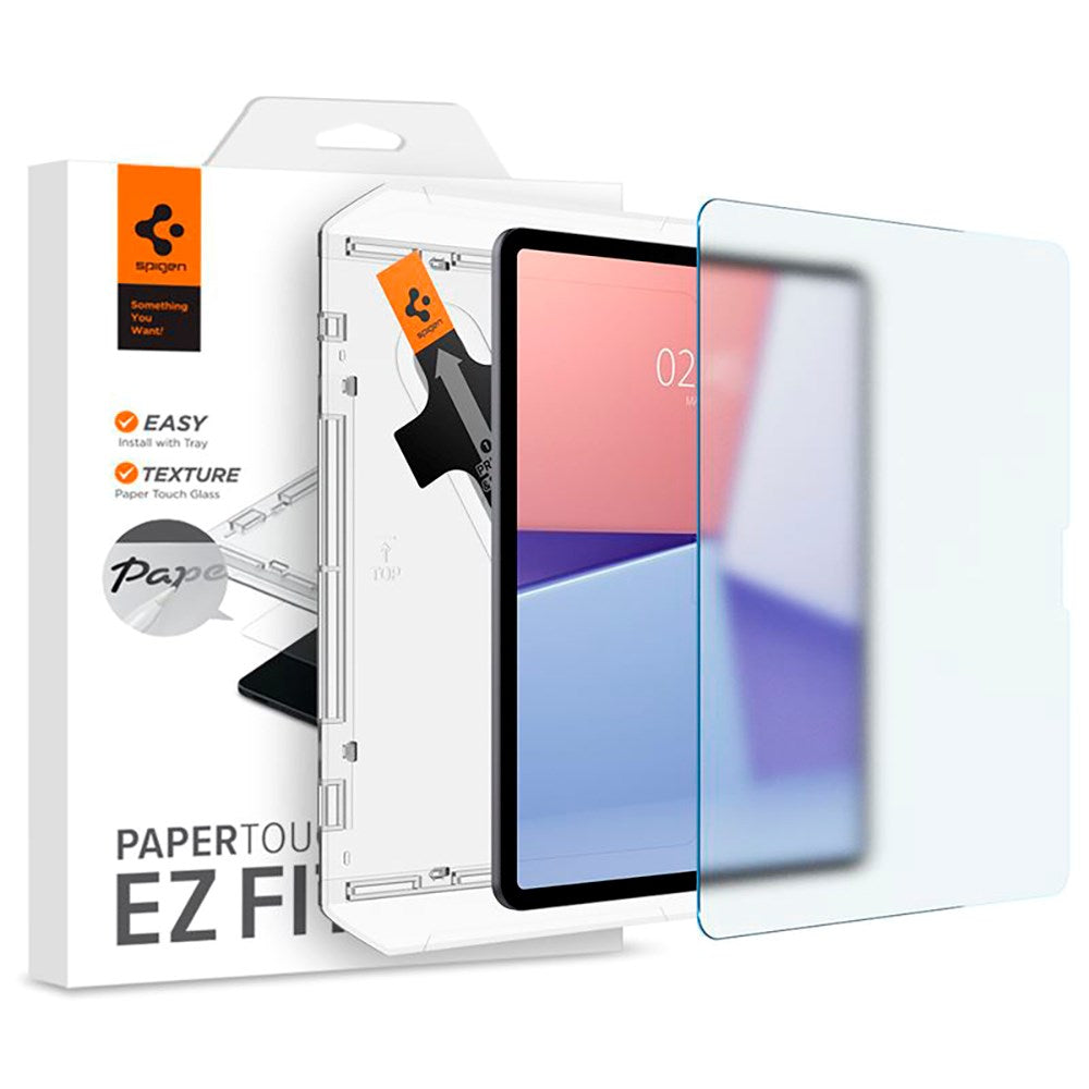 iPad Air 13" (2026 / 2025 / 2024) Spigen Paper Touch EZ Fit Glas.tR Skærmbeskyttelse - Gennemsigtig