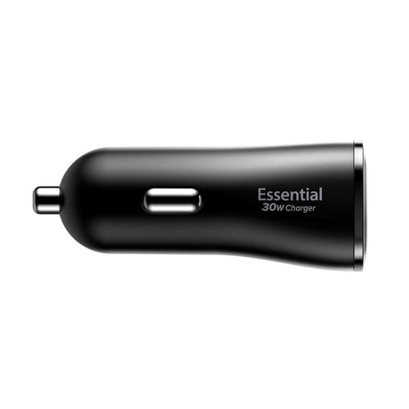 Spigen 30W Biloplader m. 2x USB-A - Sort