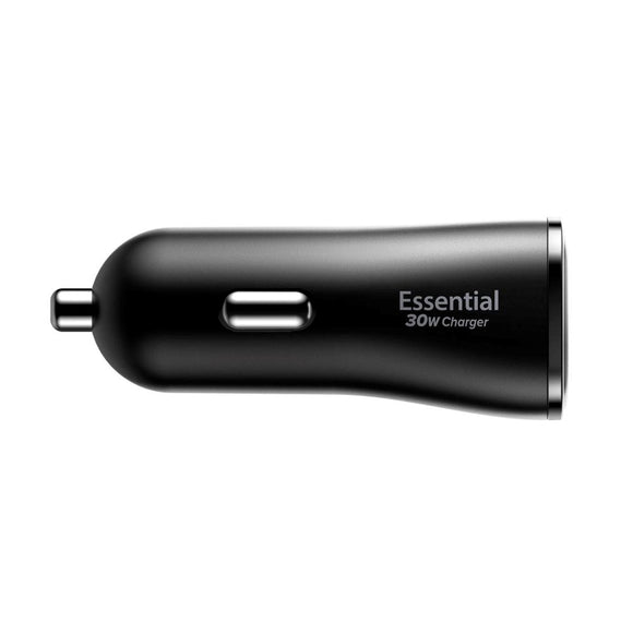 Spigen 30W Biloplader m. 2x USB-A - Sort