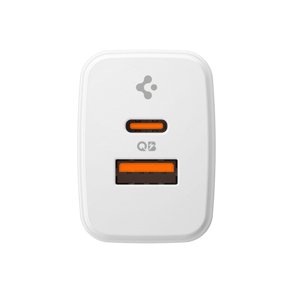Spigen Essential 20W Vægoplader m. 1 x USB-C & 1 x USB-A - Hvid
