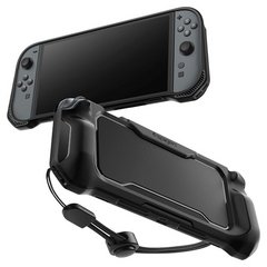 Spigen Nintendo Switch 2 Rugged Armor Beskyttelsescover - Sort