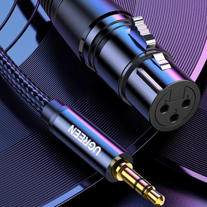UGREEN AV182 XLR til 3.5mm Jack Kabel - 1m - Sort