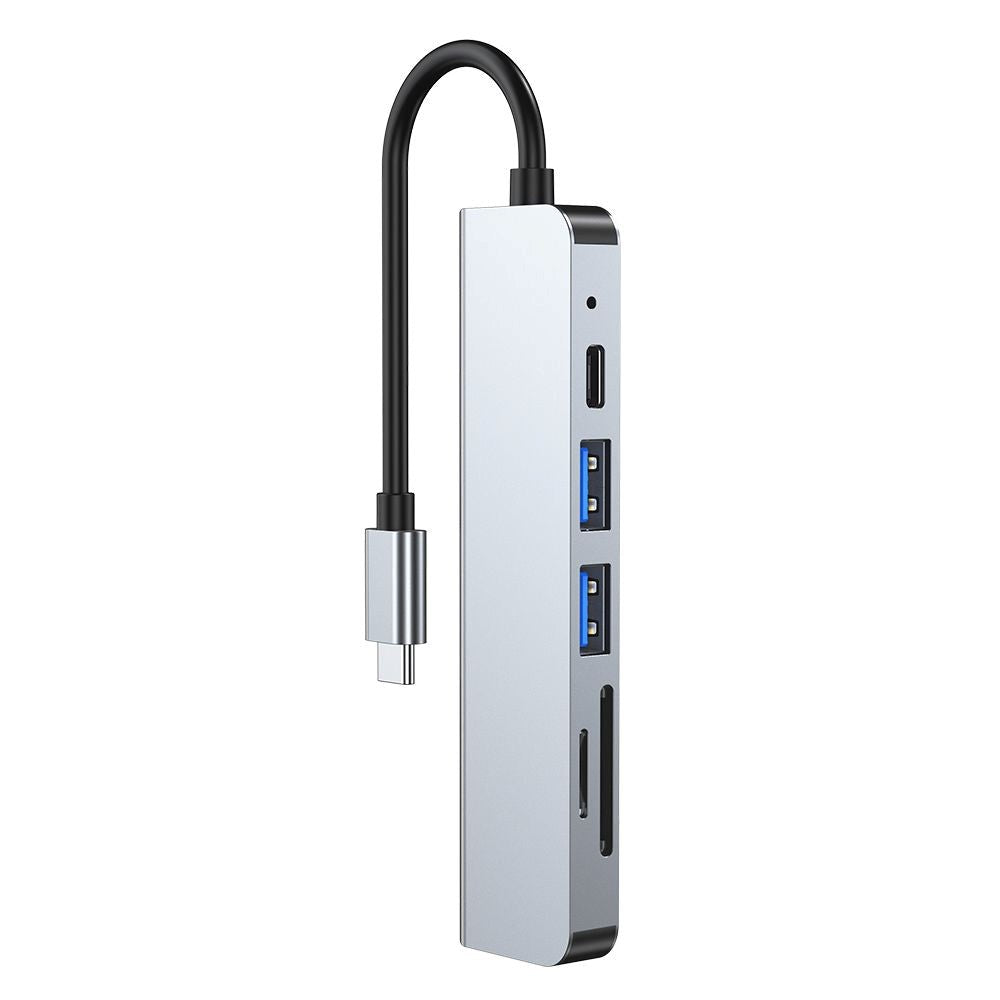 Tech-Protect V4-Hub Adapter 6in1 Multi Adapter - Grå