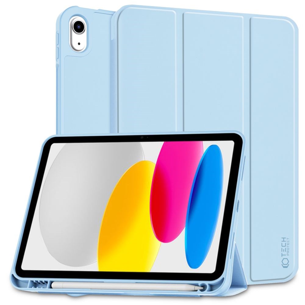 iPad 11" (2025) / iPad 10.9" (2024/2022) Tech-Protect SC Cover m. Apple Pencil Holder - Lyseblå