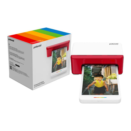 Polaroid Hi-Print Mobil Fotoprinter 4"x6" - Hvid / Rød