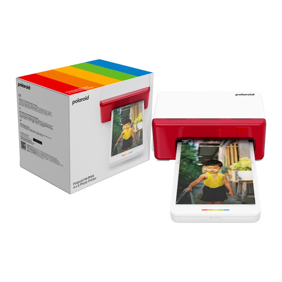 Polaroid Hi-Print Mobil Fotoprinter 4"x6" - Hvid / Rød