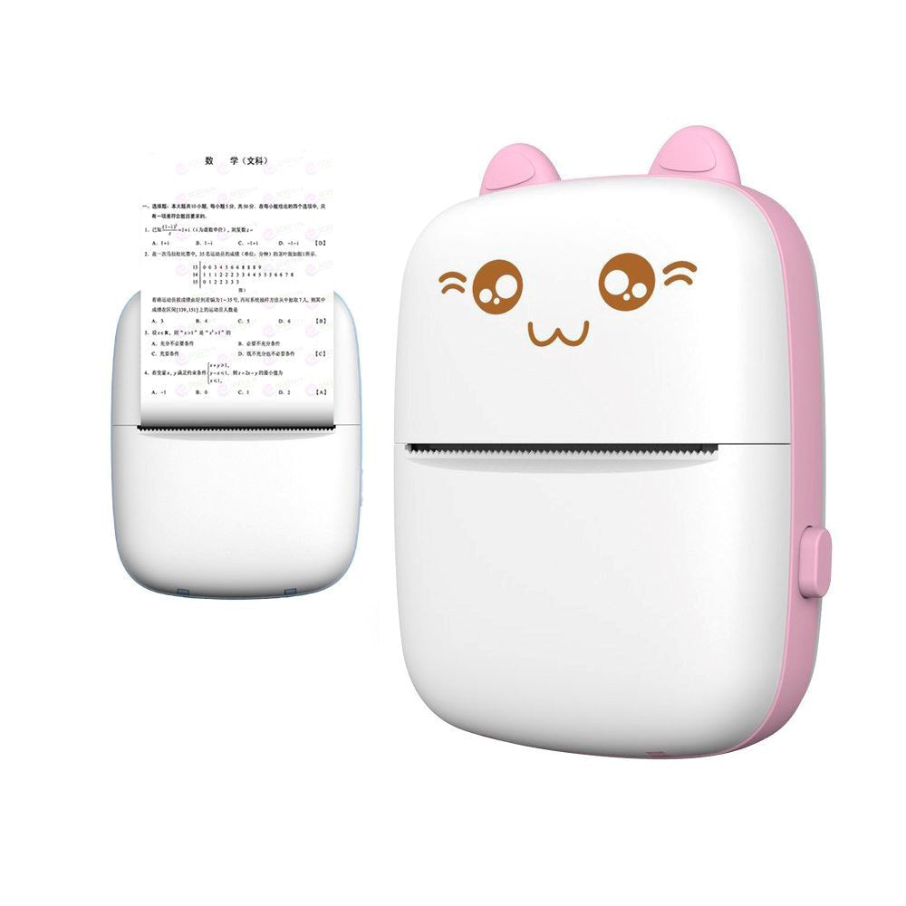 Hurtel Mini Cat Termisk Printer - Hvid / Pink
