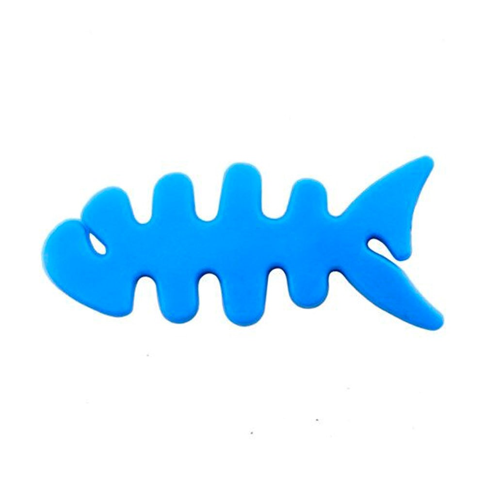 Mini Kabelopruller i Plastik - Fisk - Blå