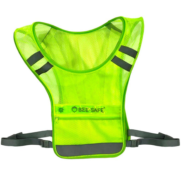 Bee-Safe LED Løbevest m. Lomme - Gul