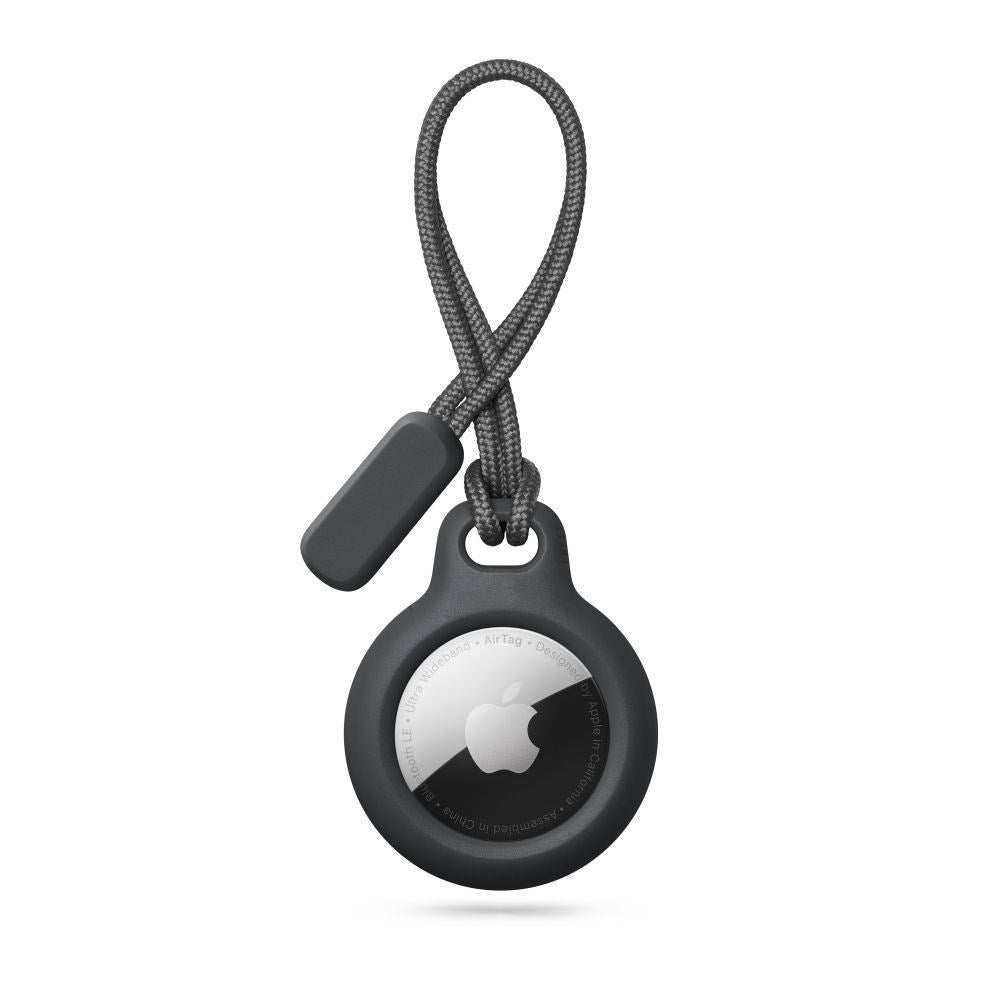 Apple AirTag 1. & 2. Gen. Tech-Protect Rough Chain Holder m. Snor - Sort