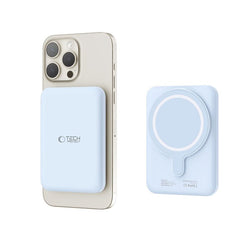 Tech-Protect LifeMag Trådløs & Magnetisk Powerbank 5000 mAh - MagSafe Kompatibel - Blå