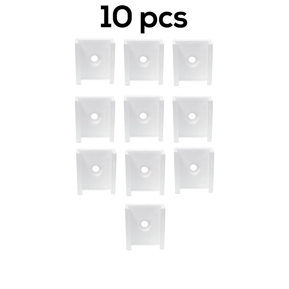 Light Solutions - Beslag til Philips Hue LightStrip V4 & Gradient - 10 stk. - Hvid