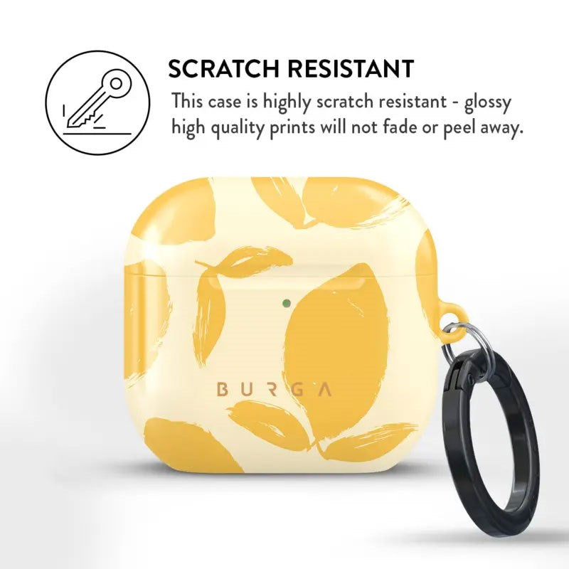 Apple AirPods (4. Gen.) Burga Cover m. Karabinhage - Lemon Tart