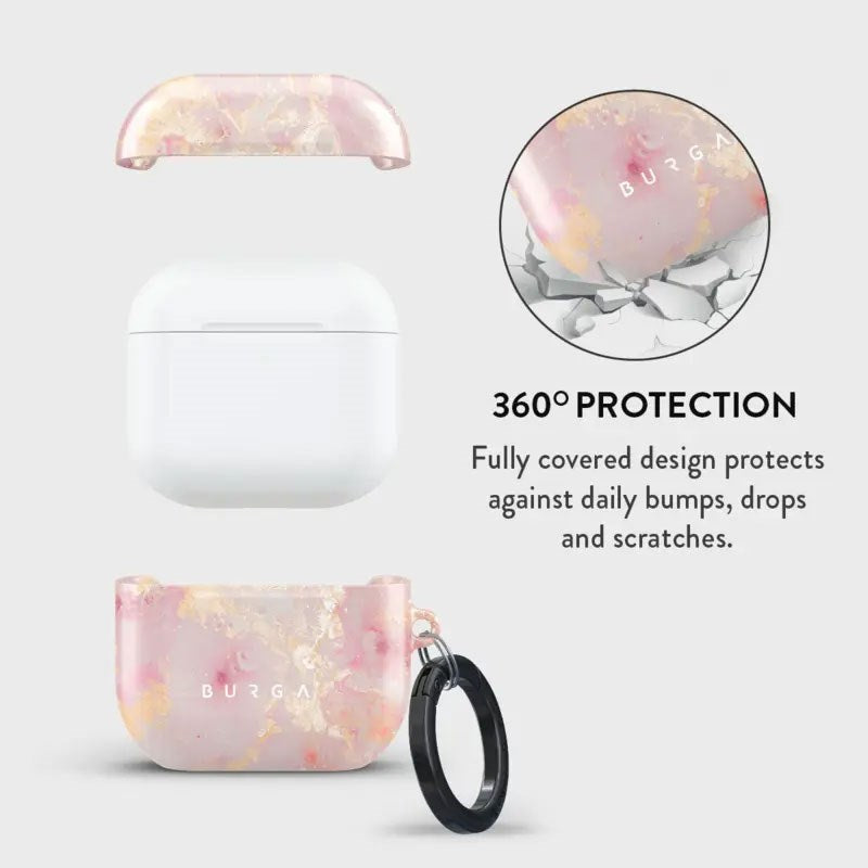 Apple AirPods (4. Gen.) Burga Cover m. Karabinhage - Golden Coral