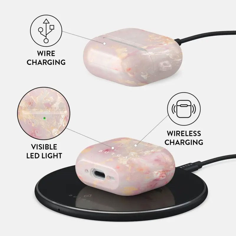 Apple AirPods (4. Gen.) Burga Cover m. Karabinhage - Golden Coral