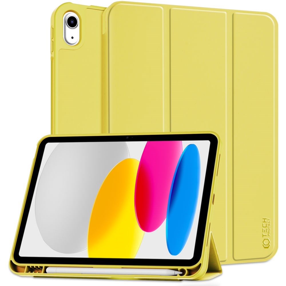 iPad 11" (2025) / iPad 10.9" (2024/2022) Tech-Protect SC Cover m. Apple Pencil Holder - Gul