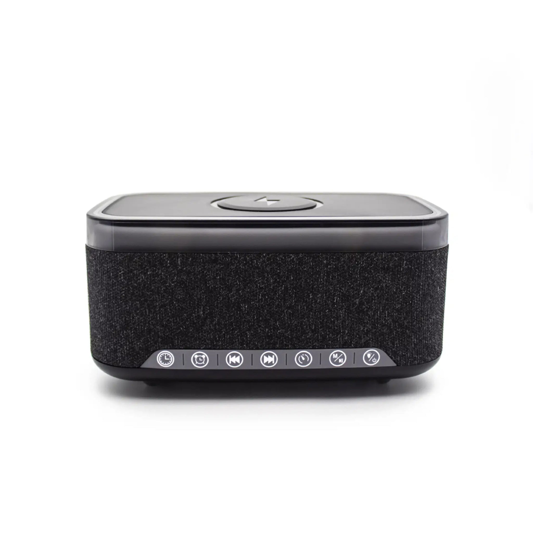 Denver ECQ-112B Vækkeur m. Bluetooth Højttaler & Trådløs Opladning - Sort