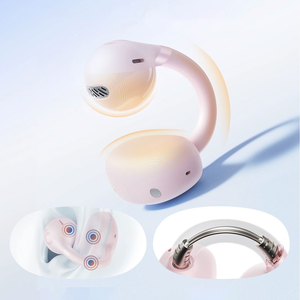 Baseus Bass BC1 Clip True Wireless Høretelefoner - Open-Ear - Lyserød