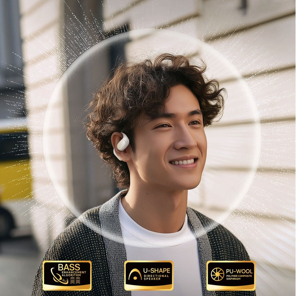 Baseus Eli 2i True Wireless Høretelefoner - Open-Ear - Hvid