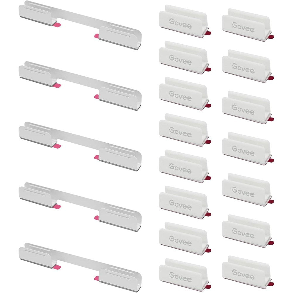 Govee Monteringssæt m. Beslag & Clips til Neon Rope Light - 20 stk. - Hvid
