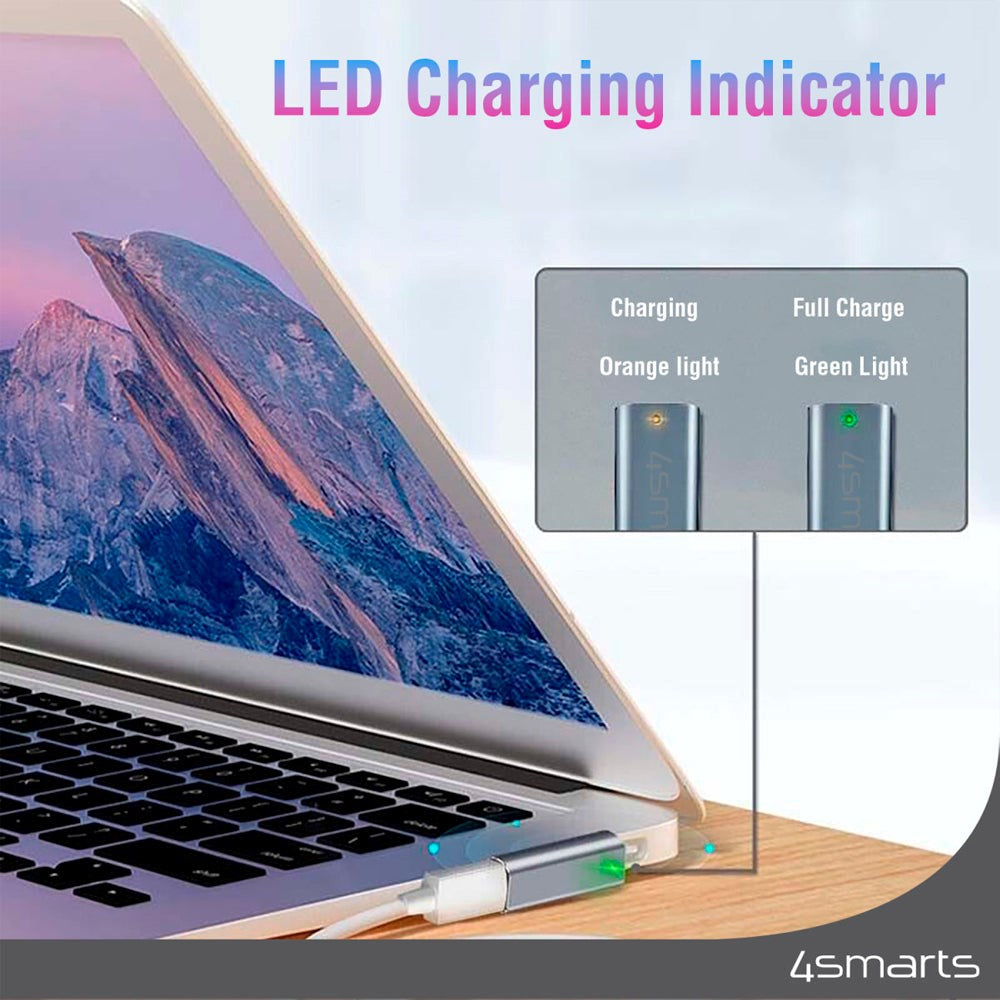 4smarts USB-C til Magsafe 2 Adapter PD 100W - Sølv