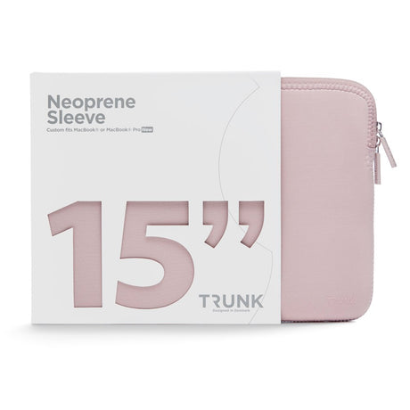 Trunk Neoprene Sleeve til MacBook 15" (34 x 23.5 x 1 cm) - Warm Rose