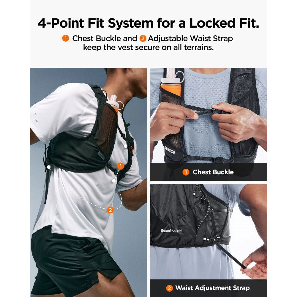 Spigen Dynamic Løbevest - Str. M / L - Sort