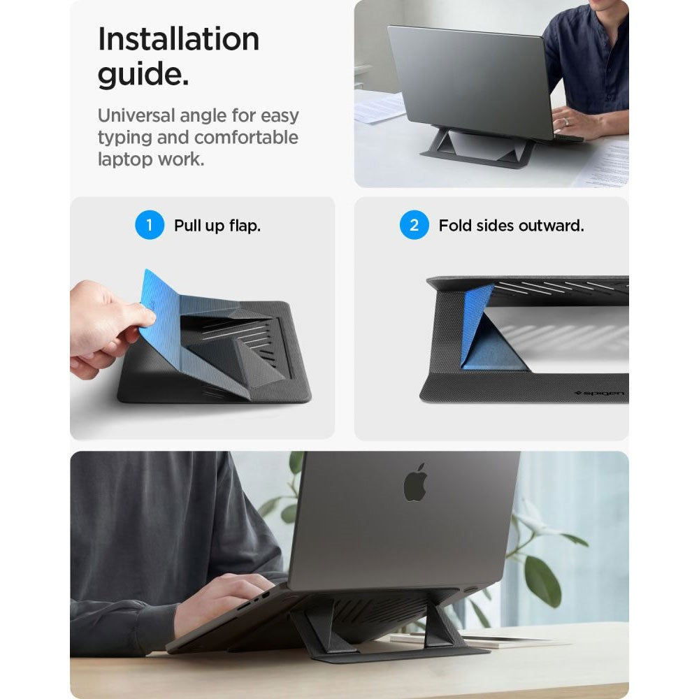 Spigen Foldbar Universal Laptop Stander - Sort