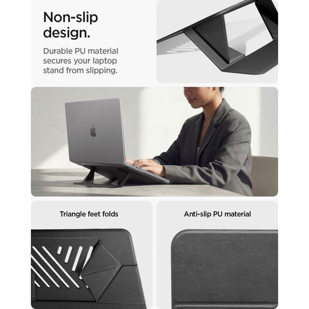 Spigen Foldbar Universal Laptop Stander - Sort
