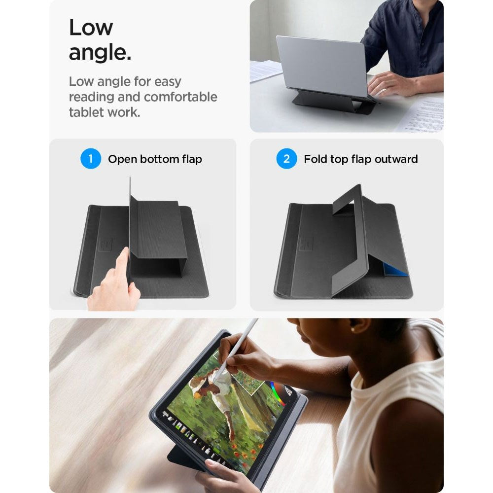 Spigen Slim Fold Laptop Holder - Sort