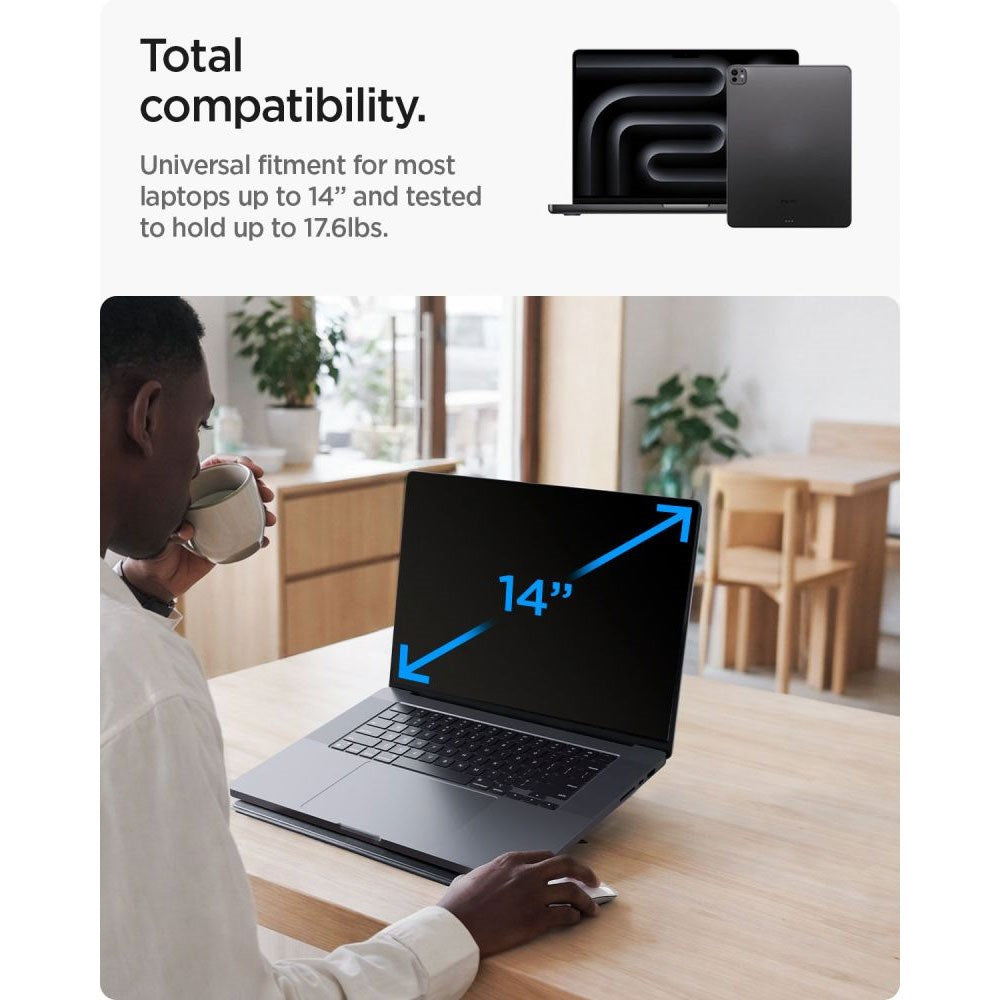 Spigen Slim Fold Laptop Holder - Sort