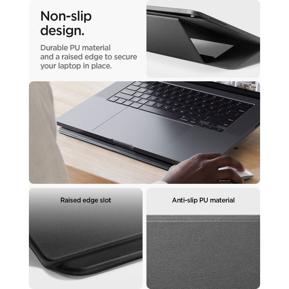 Spigen Slim Fold Laptop Holder - Sort