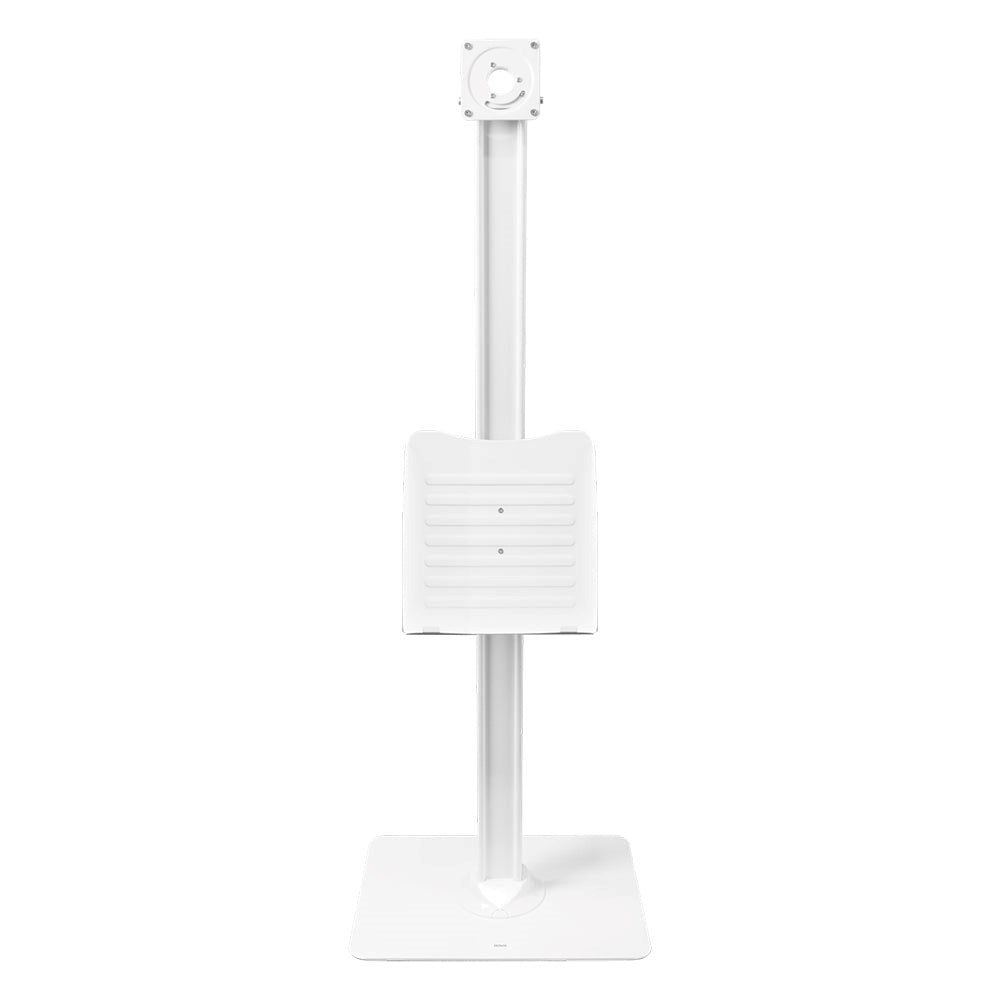 DELTACO Office Tablet Gulvstander m. Hylde - Hvid