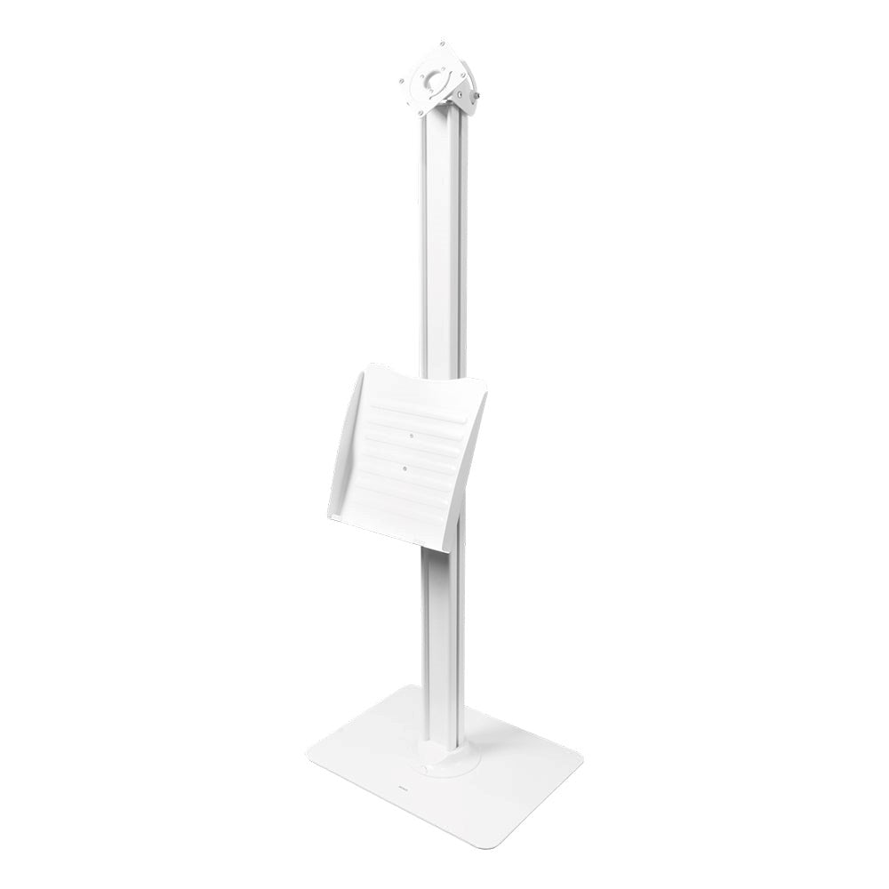 DELTACO Office Tablet Gulvstander m. Hylde - Hvid