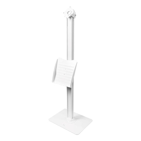 DELTACO Office Tablet Gulvstander m. Hylde - Hvid