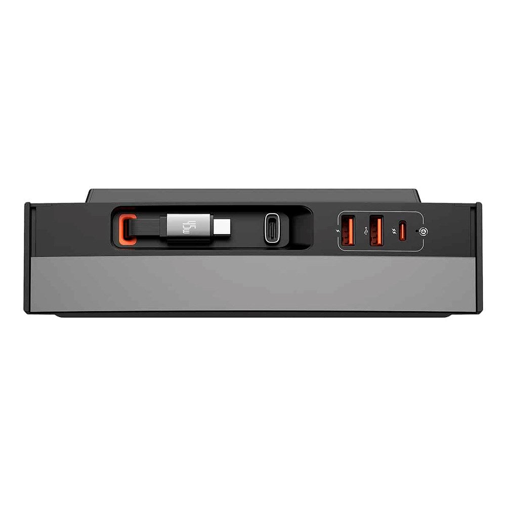Baseus USB Hub m. Indbygget USB-C Kabel 45W - Tesla Model 3/Y - Sort