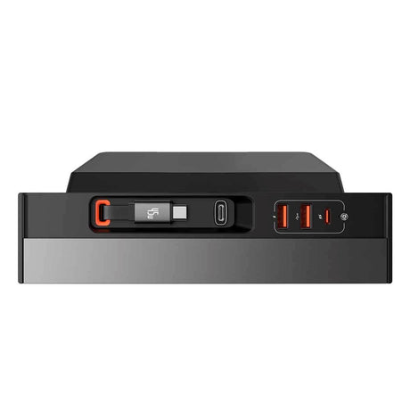 Baseus USB Hub m. Indbygget USB-C Kabel 45W - Tesla Model 3/Y - Sort