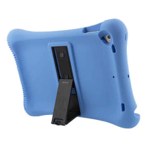 iPad Børne Cover - Deltaco Hårdfør Silikone Cover - Lyseblå