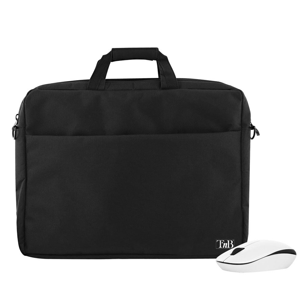 T'NB Bundle m. Marseille Computertaske 15.6" & Candy Trådløs Mus - Sort / Hvid