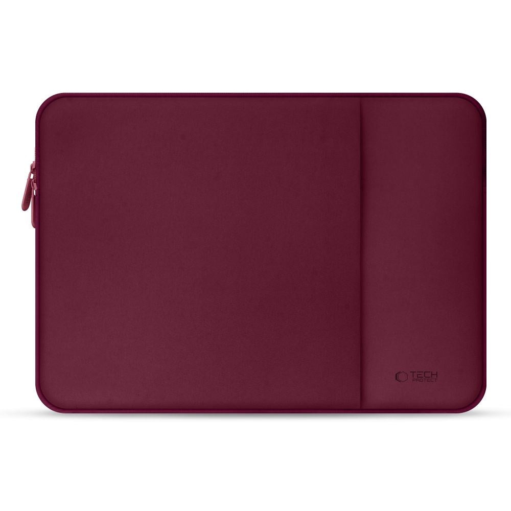 Tech-Protect Neopren MacBook / Laptop Sleeve 13" (33.5 x 22.5 cm) m. Ekstra Lomme - Vinrød