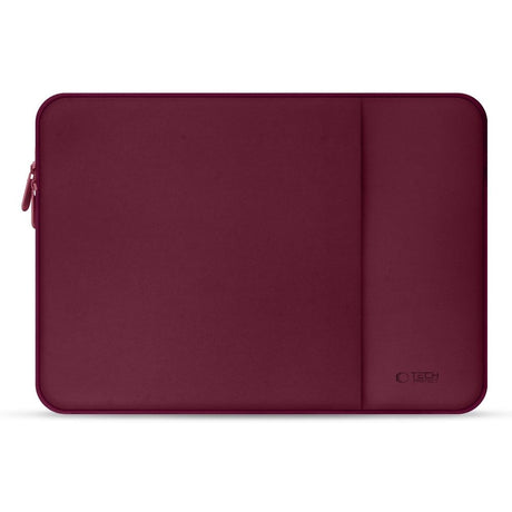 Tech-Protect Neopren MacBook / Laptop Sleeve 13" (33.5 x 22.5 cm) m. Ekstra Lomme - Vinrød