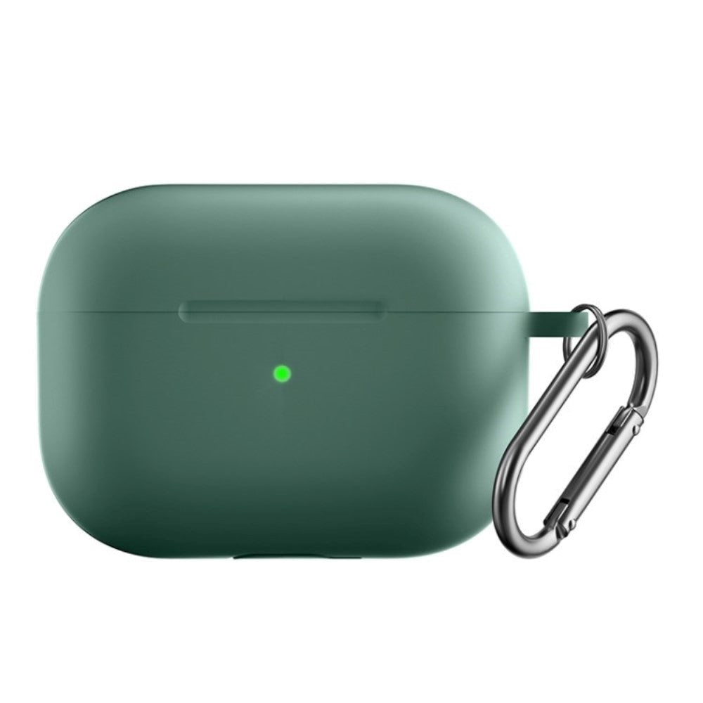 Apple Airpods Pro 2nd Gen (2022) Silikone Cover m. Karabinhage - Grøn