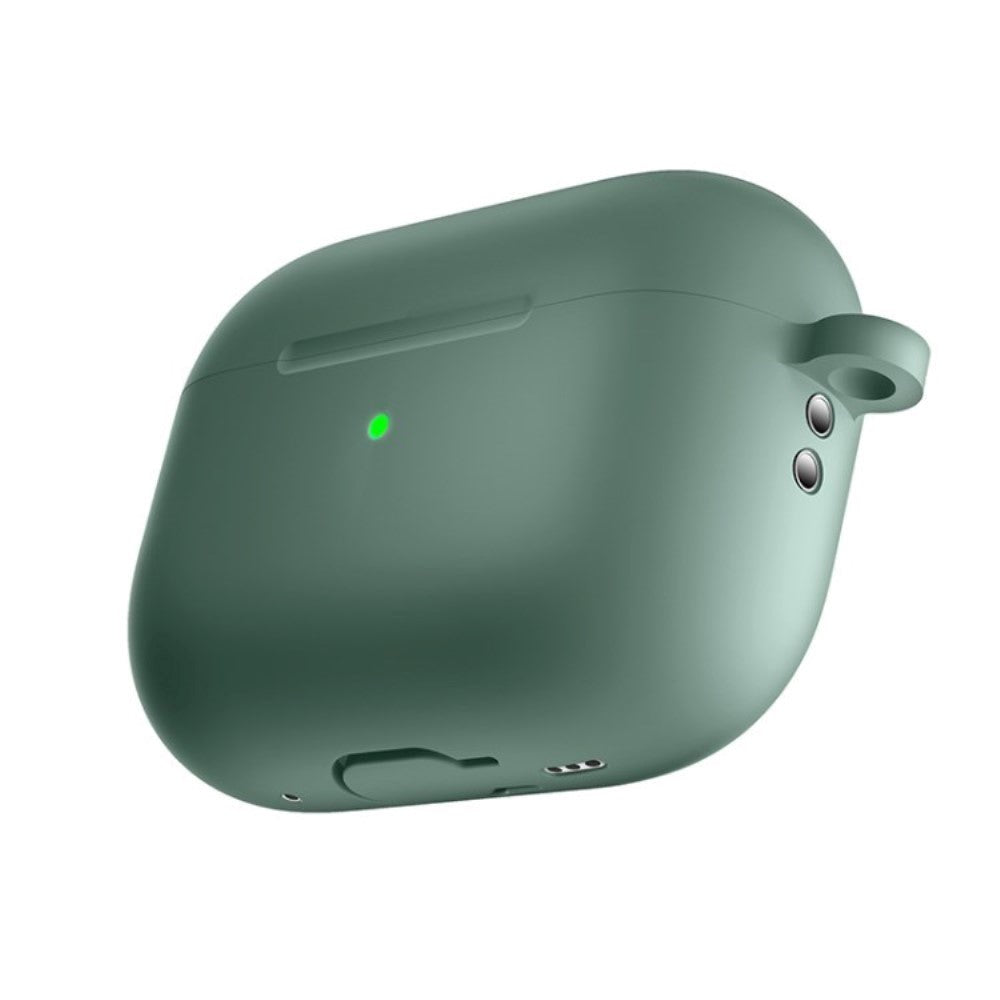 Apple Airpods Pro 2nd Gen (2022) Silikone Cover m. Karabinhage - Grøn
