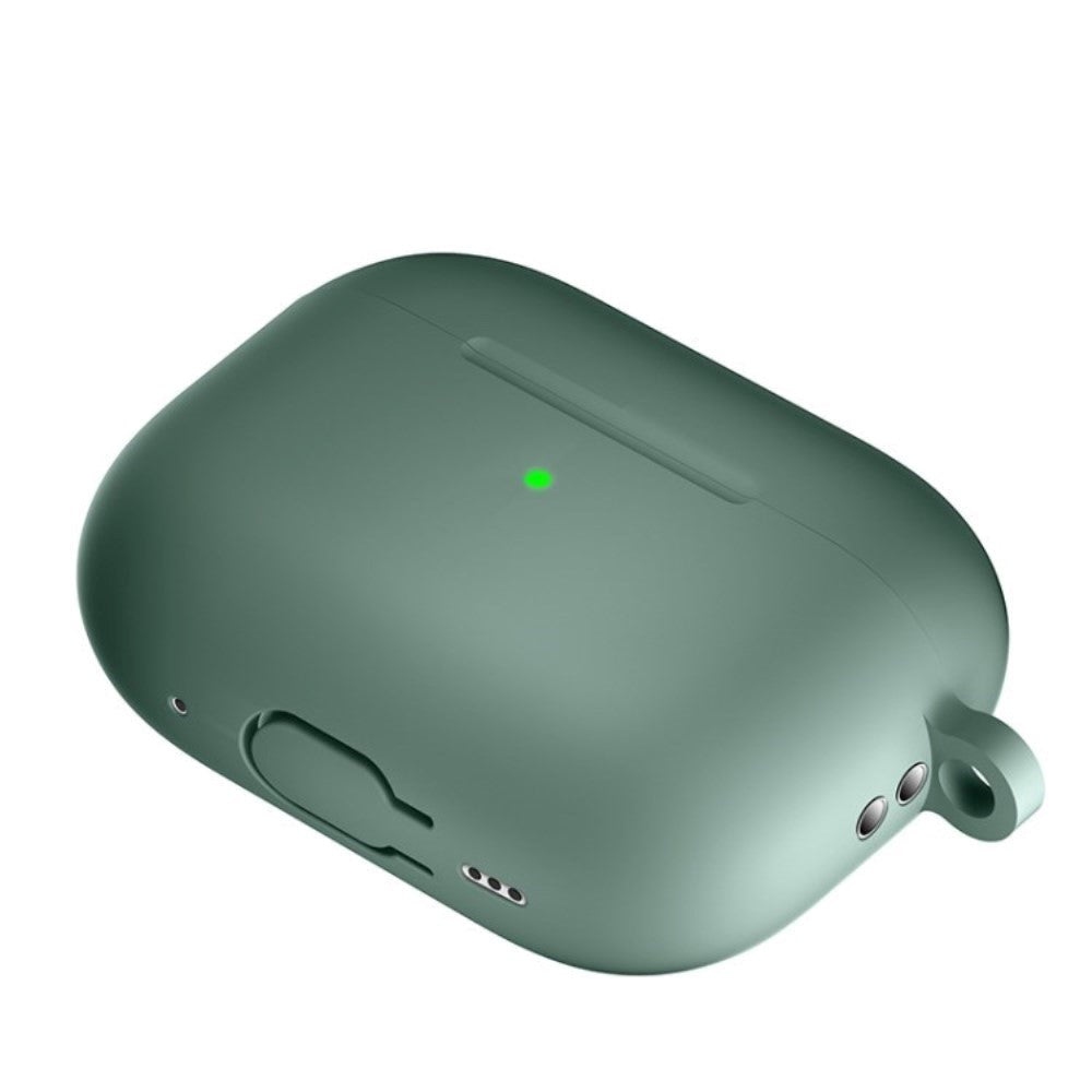 Apple Airpods Pro 2nd Gen (2022) Silikone Cover m. Karabinhage - Grøn