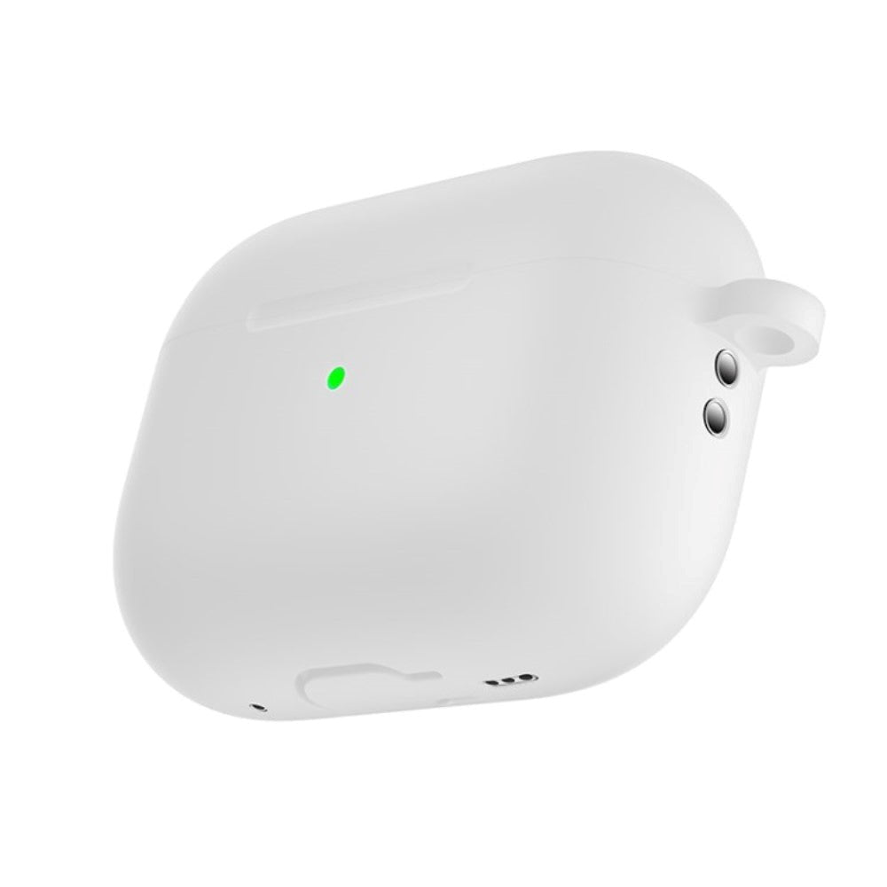 Apple Airpods Pro 2nd Gen (2022) Silikone Cover m. Karabinhage - Hvid