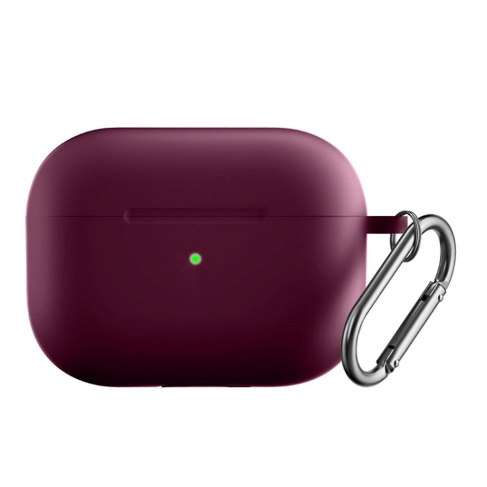 Apple Airpods Pro 2nd Gen (2022) Silikone Cover m. Karabinhage - Bordeaux